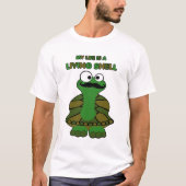 Mustache Turtle Living Shell T-shirt (Voorkant)