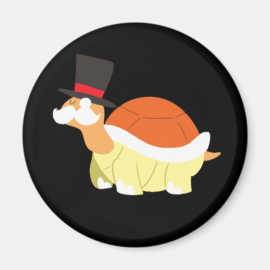 Mustache Turtle Magneet (Voorkant)