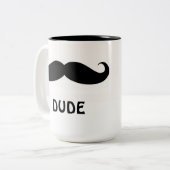 Mustache Tweekleurige Koffiemok (Voorkant links)