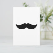 Mustache Uitnodiging (Staand voorkant)