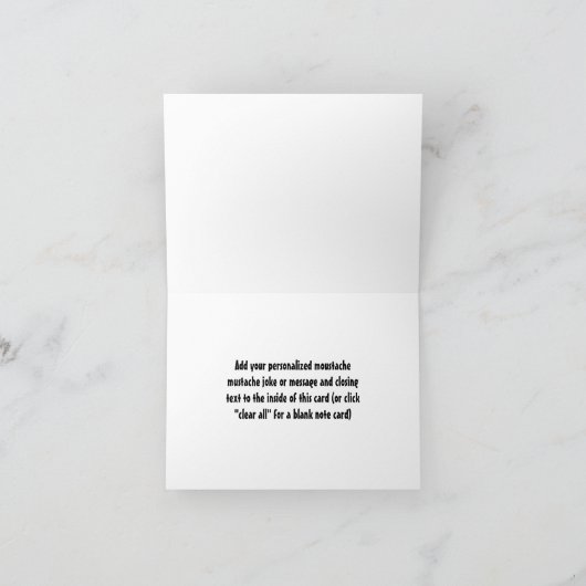 Mustache vermomming grappige snor gezichtshaar kaart (Binnen)