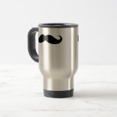 Mustache vermomming grappige snor gezichtshaar reisbeker (Voorkant links)