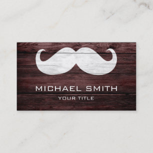 Mustache  Wood 2 Visitekaartje