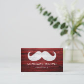 Mustache  Wood Visitekaartje (Staand voorkant)