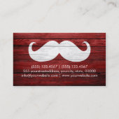 Mustache  Wood Visitekaartje (Achterkant)