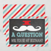 Mustache word je mijn beste man? kaart (Voorkant / Achterkant)
