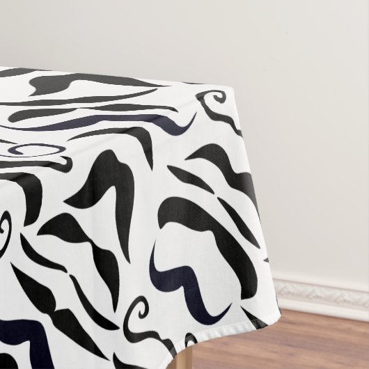 Mustache zwart en wit om het even welke achtergron tafelkleed (Voorbeeld)