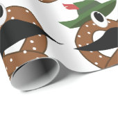 Mustached Pretzel Cadeaupapier (Rol Hoek)