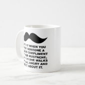 Mustached Woman Funny Mug Koffiemok (Voorkant links)