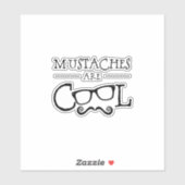 Mustaches Cool Glasses Sticker (Vel)