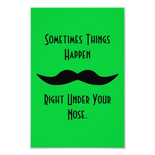 Mustaches gebeuren foto afdruk (Voorkant)