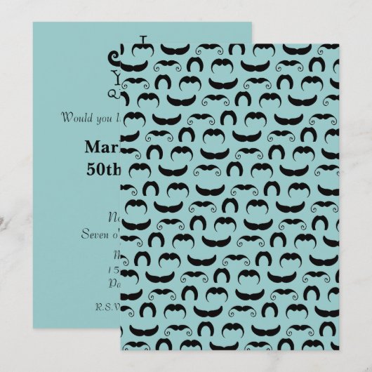 Mustaches Kaart (Voorkant / Achterkant)