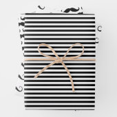 Mustaches met zwarte en witte strepen inpakpapier vel (In situ)