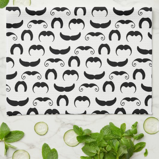 Mustaches Theedoek (Gevouwen)