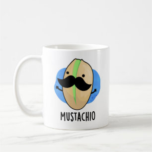 Mustachio Funny Pistachio Mustache Pun Koffiemok