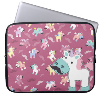 Mustachio Unicornio Laptop Sleeve