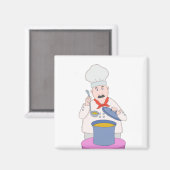 Mustachioed Chef Magneet (Voorkant / Achterkant)