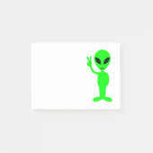 Mustachioed Groene Alien Post-it® Notes (Voorkant)