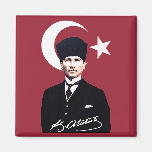 Mustafa Kemal Atatürk Magneet (Voorkant)