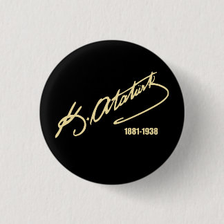 Mustafa Kemal Ataturk Ronde Button 3,2 Cm