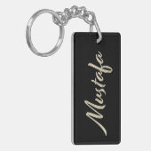 Mustafa Name whitegold Porte-clés Remorque (Devant gauche)