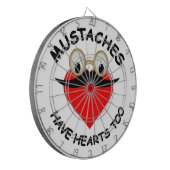 Mustakels hebben ook hart dartbord (Voorkant Links)