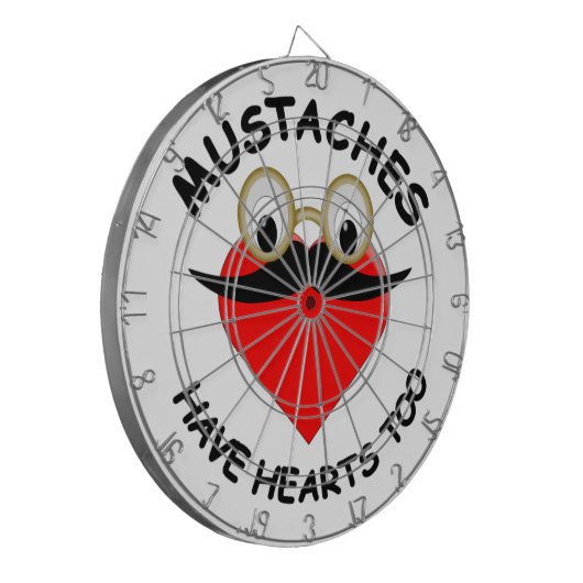Mustakels hebben ook hart dartbord (Voorkant Links)