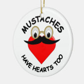 Mustakels hebben ook hart keramisch ornament (Links)