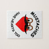 Mustakels hebben ook hart legpuzzel (Horizontaal)