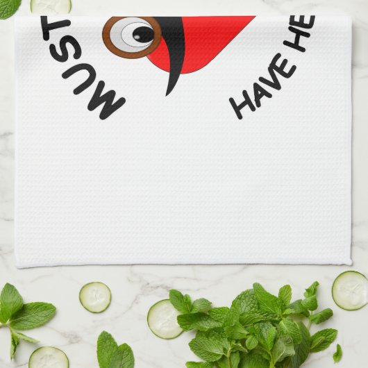 Mustakels hebben ook hart theedoek (Gevouwen)