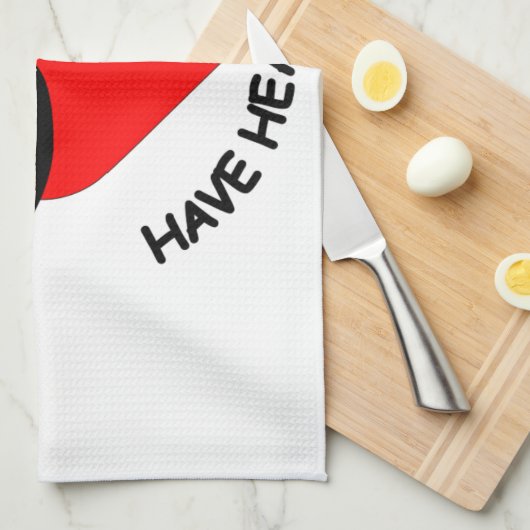 Mustakels hebben ook hart theedoek (Quarter Fold)