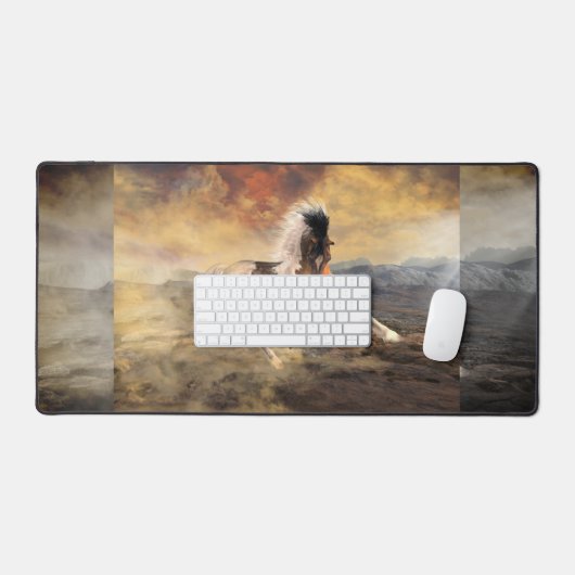 Mustang dans le désert peint (Clavier et souris)