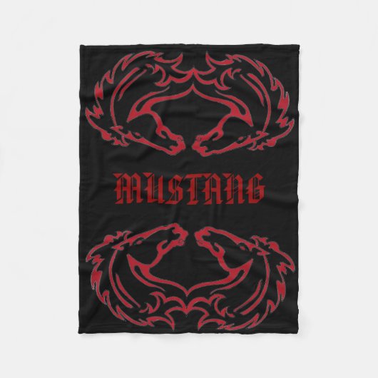Mustang Double Fleece Blanket Deken (Voorkant)