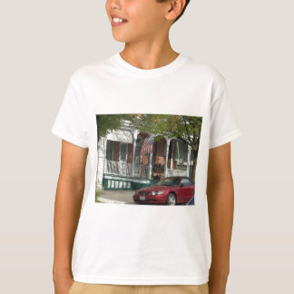 Mustang en Amerikaanse vlag in Hampden T-shirt