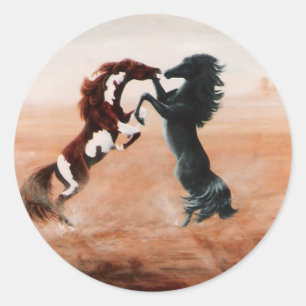 Mustang Fantasy Ronde Sticker