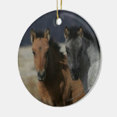 Mustang Foal Headshot Keramisch Ornament (Links)