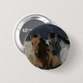 Mustang Foal Headshot Ronde Button 5,7 Cm (Voorkant /achterkant)