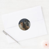Mustang Foal Headshot Ronde Sticker (Envelop)