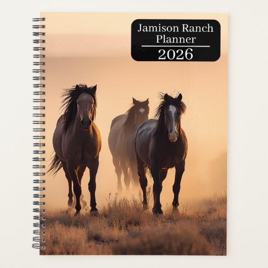 Mustang Herd Calendar Planner (Devant)