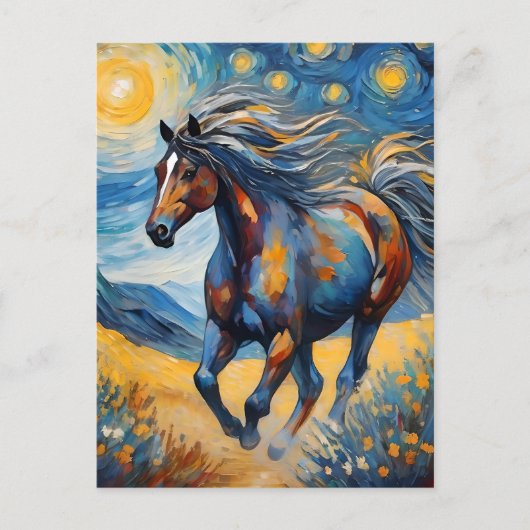 Mustang Horse Briefkaart (Voorkant)