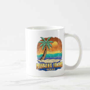 Mustang Island Texaanse Vintage in nood souvenir Koffiemok