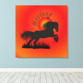 Mustang Leinwand Canvas Afdruk (Insitu (Houten vloer))