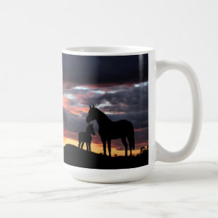Mustang Mare sauvage et Mug de café du poulain