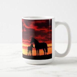 Mustang Mare sauvage et Mug de café du poulain