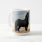 Mustang noir sauvage 'Reno' Mug (Devant gauche)