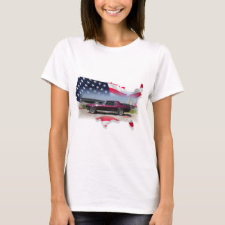 Mustang over Amerikaanse vlag.png T-shirt