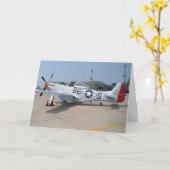 Mustang P-51D-Vliegtuig Kaart (Gele Bloem)