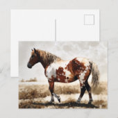 Mustang Paardenschilderij Briefkaart (Voorkant / Achterkant)