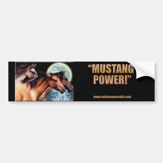 MUSTANG POWER Bumper CP Bumpersticker (Voorkant)