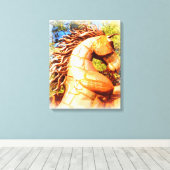 mustang stallion canvas afdruk (Insitu (Houten vloer))